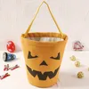 Halloween Candy Emmer Festival Gift Wrap Party Gunsten Cartoon Pompoen Vampier Ghost Heks Handtassen Canvas Tas Kinderen Snoepjes Opbergzakken JY0621