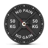 PAIN NO GAIN 50KG Barbell 3D Horloge Moderne Haltérophilie Haltère Musculation Montre Murale Gym Workout Strongman Cadeau 210310