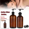 Glas zeep pomp spray voor aromatherapie essentiële olie shampoo dispenser lotion vloeibare schuim fles containeropslag