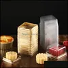 Pakowanie Biuro Szkolne Biznes Industrial50Sets = 100 sztuk Mini Rozmiar Blackgold Dolny Plastikowy Ciasto Kopuła Pojemnik Wedding Favor Cupcake Boxes