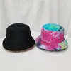 Hip Hop Cap Tie Dye Cap Casual Fisherman Hat Beach Hat Cotton Rainbow Color Bucket