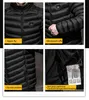 SAZ Erkekler Kış Sıcak USB Isıtma Ceketleri Akıllı Termostat Saf Renk Kapüşonlu Isıtmalı Giyim Su Geçirmez Pamuk Ceket 211206