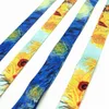 10 st Patchfan van Gogh målning Sunflower Starry Sky Neck Lanyard för nycklar Telefoner Nyckelringar ID Kort Badgehållare