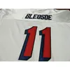 RARE Blue Goodjob Men #11 Drew Bledsoe Team Issued 1990 White College Jersey Size S-4xl Custom Any Name or Number Jersey