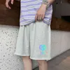 LEGIBLE Men Shorts Summer Straight Casual Elastic Waist Streetwear Mens Hip Hop Man