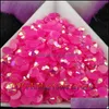 Rhinestones Losse Kralen Sieraden 5000pcs / Bag SS16 4mm 10 Kleur Jelly AB Hars Crystal Platback Super Glitter Nail Art Strass Wedding Decorati