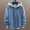 Mężczyźni z kapturem Casual Harajuku Kapturem Solid Color Mężczyźni Moda Odzież Topy Pullover Hoodie Mężczyźni Bluza wiosna i jesień Bluza 210927