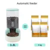 Pet Cat 3.8L Automatic Feeders Plastic Dog Water Bottle Large Capacity Food Water Dispenser Cats Dogs Feeding Bowls fontaine Y200922