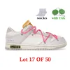 Low Lot 01-50 Casual Shoes Offs White Dunks Kadın ayakkabıları, erkek Designer Hairy Suede Leather Canvas Mix Platform Flat Sneakers White Black Pink Lows Trainers