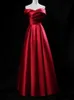 Top Quality Satin Evening Dress Prom Gowns Pleats Formal Dark Red, Royal Blue, Navy Blue,White,Ivory,Champagne, Burgundy