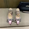 Sandals Thin High Heels Women Elegant Pumps Rhinestone Bow Design Summer Dress Shoes Woman Crystal Party Wedding Fashion