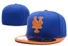 2021 heren York Hat Classic Blue Top Oranje Vlakke Vizier op Veld Alle Team Sport Baseball Aangepaste Hoeden SOX FAN's Hip Hop Volledige Gesloten GLB HAPITEAU