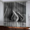 2021 Custom neues Design Blackout 3D Vorhang Fenster Kreis Geometrie Vorhänge für Wohnzimmer Schlafzimmer Fenster Kindervorhang