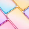 Красочные ударопрочные телефонные чехлы для iPhone 13 12 11 Pro Max XS XR X SE 7 8 Plus Gradient Rainbow Soft TPU бампер защитный чехол