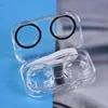 Fashion Contact Lens Cases Kit Transparent Portable Container Travel Lenses Eyewear Storage Set JXW908