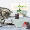 Brinquedo de gato automático interativo para gato interior provocando penas de giro aleatório USB recarregável pet brinquedo para gatos gatinho 210929