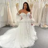 Plus la taille une robe de mariée en ligne avec des manches longues Boho plage robe de mariée bohème pays robes de mariée