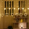 Decorazione per feste String Light 8 modalità Tenda a forma di cuore Elegante lunga durata 220V Luci decorative fata scintillanti