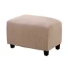 All-inclusive ontlasting Protector Rechthoekige Ottomaanse stoel Cover Elastische Thuis Voetsteun SnowCover Sofa Couvre Pouf 211116