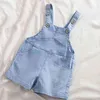Jeans de verão macacão macacão para meninas garoto roupas jeans crianças menino curto 210528