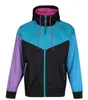 2021 vente chaude en plein air à capuche hommes vestes sport coupe-vent patchwork manteaux imprimer fermeture éclair sweats à capuche course outwear taille S-2XL NE6219