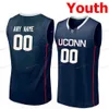 Nik1 Stitched Custom 12 Tyler Bryant 12 Tyler Polley 14 Kassoum Yakwe 15 Sidney Wilson Uconn Huskies College Men Women Youth Jersey