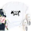 T-shirt da donna Take Me To Beach T Shirt Donna Manica corta in cotone Tartaruga Graphic Tee O-Collo Camisetas Mujer Casual Femme T-shirt