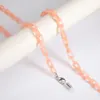 Corrente de óculos para crianças rosa óculos de sol acrílico corrente cordão de rosto para menina pendurado garganta óculos cinta