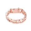 Bracciale cremazione per ceneri in acciaio inossidabile catena a maglie in oro rosa Memoriale per animali domestici umani Urna braccialetto con ciondolo da uomo Q0720