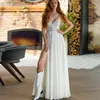 Boho Side Split Dresses Lace Top Spaghetti Strap Bridal Gowns 2 In 1 Country Cow-Boy Style Wedding Gown With Jacket 326 326