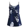 Women's Blouses & Shirts 2022 Summer Women Casual Sleeveless Spaghetti Strap Tops Tees Sexy Off Shoulder Print Buttons Blouse Shirt Plus Siz