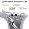 Точилка для ножей 4 Этапы вольфрама Алмазные керамические профессиональные кухни заточка каменные шлифовальные ножи Whetstone Tool 210615