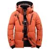 Men's Winter White Duck Down Jacket Oversize Padded Parkas Hooded Outdoor Thick Warm Snow Outwear Coats Plus Size 4XL 211014