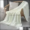 Koce Textiles Gardenblankets Koc z Tassel Solid Beżowy Szary Rzut do kawy Do łóżka Sofa Home Textile Fashion Cape 130x170cm