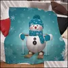 Textiles Home & Gardenchristmas Series Blanket Digital Printing Winter Thickening Double Layer Fashion Woollen Throw Blankets Mticolor Mti P