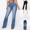 Kvinnor Jeans Spring Autumn Women's High Waist Stretch Hip Slim Fit Skinny Pencil Pants Stretch Denim Pants Byxor 211104