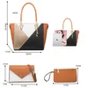 Fashion womens bags PU design lady handbag purse 4-piece set outdoor leisure mini female shoulder bag clutch