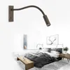 Topoch Lampes de lecture encastrées sur lampe de lit Appliques Tête de lit réglable Projecteur de chambre à coucher avec interrupteur 3W LED AC100-240V Décor de chambre