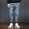 Baggy Heren Cargo Jeans Mode KPOP Kleding Harlan Streetwear Harajuku Broek Joggers Elastische Taille Mannelijke 211108