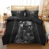 3D Women And Skull Bedding Sets Sugar Skull And Motorcycle Duvet Cover Bed Cool Skull Print Black Bedclothes Bedline Y200417273L