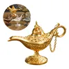 Fairy Tale Aladdin Magic Lamp Vintage Censer Creative Metal Aroma Burner Multi Color Incense Burners Decorative Ornaments Christmas Gift 5 Colors