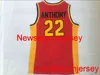 Cousu Oak Hill Academy 22 Maillot de basket-ball Carmelo Anthony High School Taille XS-6XL Personnalisé N'importe quel nom Numéro Maillots de basket-ball