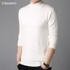 Liseaven Men Cashmere Sweaters Full Sleeve Pull Homme Solid Color Pullover Sweater Men's Tops 210918