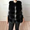 Женская зимняя реальная шуба высокое качество натуральный жилет мода роскошный теплый без рукавов темная пряжка куртка 21130