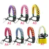 Cabo de alça de sobrevivência de portador de paracord com anéis de segurança Anéis de plástico e mosquetão para 12oz-64oz Boca de água larga WLL1161