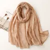 Autumn Fashion Gold Loop Pineapple Pattern Viscose Scarf Bling Bling Soft Hijab Shawls and Wraps Echarpe Foulards Femme