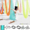 NEW PRIOR FITNESS Yoga Hammock set 5 meter Anti gravity inversion Swing Aerial Bodybuilding Workout Fitness Equipment Q0219