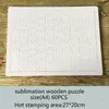 DIY Sublimation Blank Jigsaw Värmeöverföringsämnen Pussel Produkt A4 / A5 Multi-Standard träleksaker för barn Logo Anpassning Papperspussel WLL1047