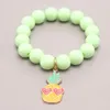 Baby Lucky Jewelry Candy Colors Beaded Bracelets Children Love Heart Charm Bracelet Kids Accessories Gift