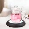 Table Runner USB Original Wood Grain Cup Warmer Heat Portable Electric Keep Drink Warm Heater Mat Mugs Beverage Mug228Q